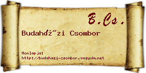 Budaházi Csombor névjegykártya
